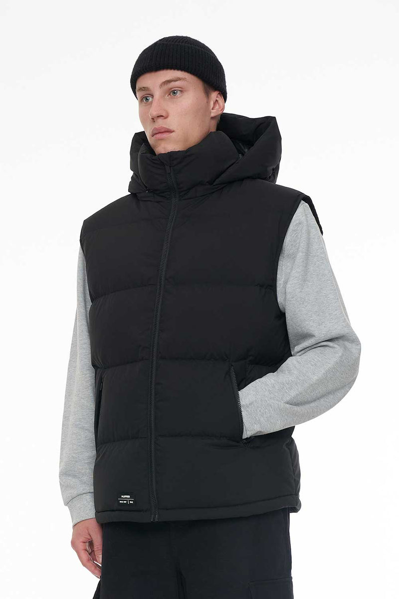 MENS BLOCK DOWN VEST BLACK Huffer