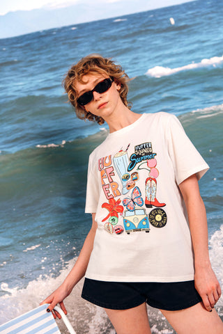 CLASSIC TEE 170/HUFFER SOUNDS CHALK