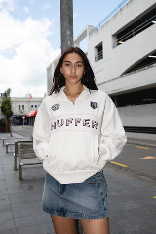 PANELLED 1/4 ZIP 350 CHALK