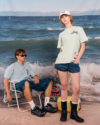 BLOCK TEE 220/SAUCED Y2K BLUE