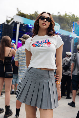 FREDDIE MINI SKIRT LIGHT GREY