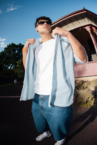 DILLON BOX SHIRT Y2K BLUE