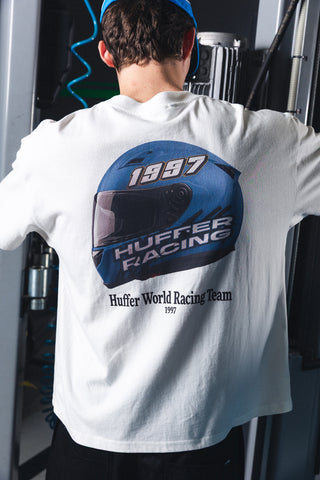 BLOCK CROP TEE 220/PIT STOP CHALK