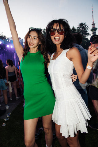 ROGUE RIB MINI DRESS FEIJOA