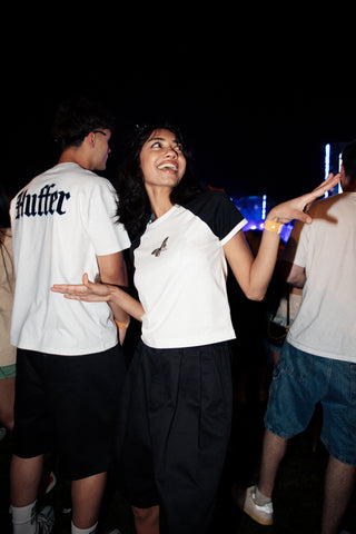 RAGLAN MINI TEE/FLUTTERBY CHALK