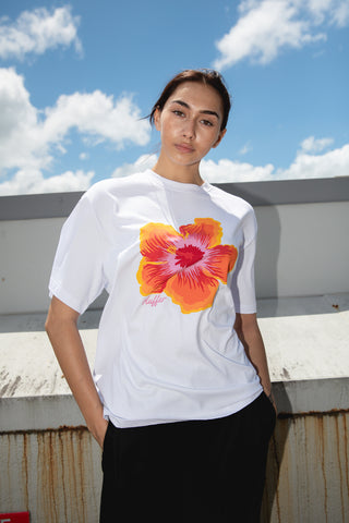RELAX TEE 190/BLOOM BASH WHITE