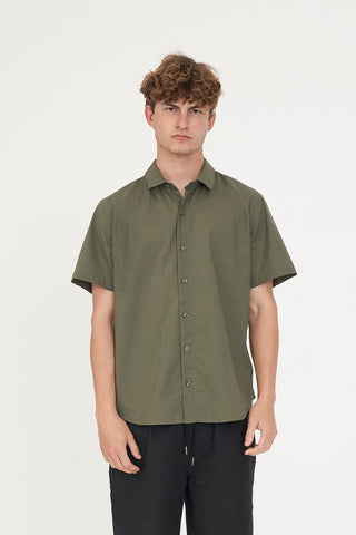 LIN-IN SS SHIRT KHAKI