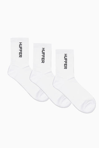 HFR RIB SOCK/3 PACK WHITE