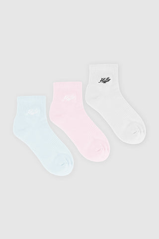ANKLE RIB SOCK/RALLY 3 PACK MULTI