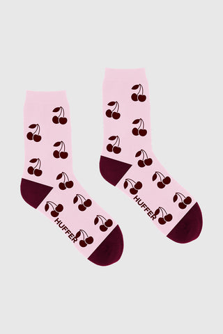 HFR CREW SOCK/CHEERY PETAL/BURGUNDY
