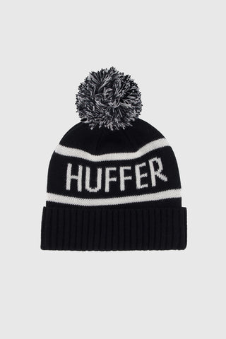 SIDELINE POMPOM BEANIE BLACK