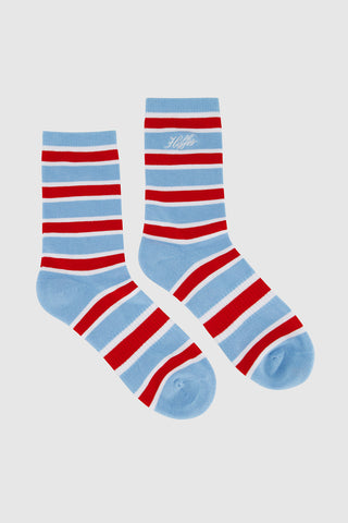 CREW SOCK/RALLY BLUE/RED