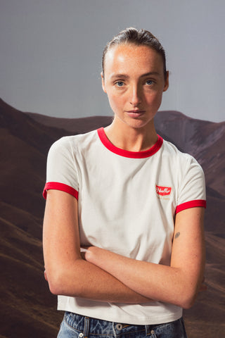 WMNS RINGER TEE/LASSO CHALK