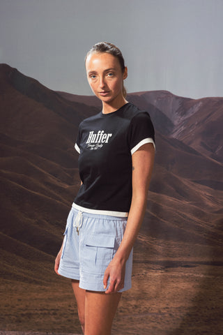 DBL MINI TEE 185/RIDGE BLACK