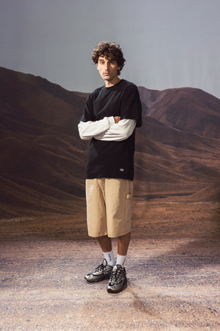 WAFFLE TEE WASHED BLACK