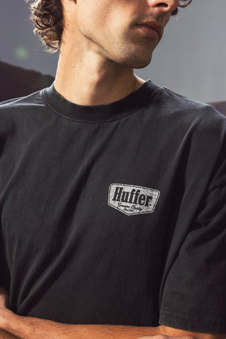 BLOCK TEE 220/RIDGE WASHED BLACK