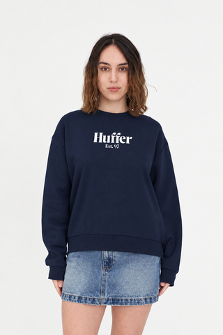 WMNS SLOUCH CREW/ORGANICS NAVY