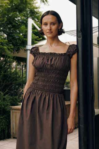 CRUISE ISLA MIDI DRESS CACAO