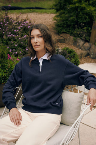 RUGBY FLEECE JERSEY/3BALL NAVY