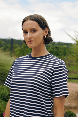 CLASSIC STRIPE TEE/CLASSIC NAVY/WHITE