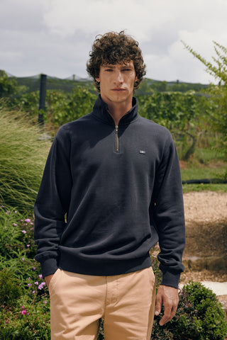 CLASSIC 1/4 ZIP JERSEY/3BALL NAVY