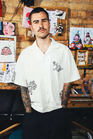 COSTA CROP SHIRT/MONNANI CHALK