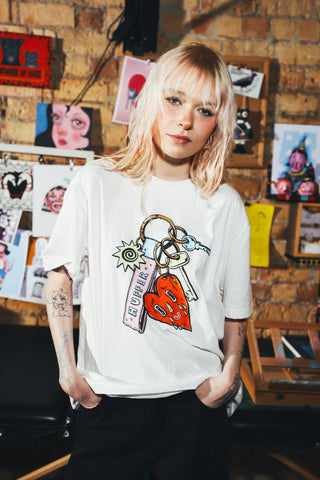 RELAX TEE 220/HAVE A KIKI CHALK
