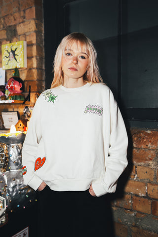 SLOUCH CREW 350/GHOSTED CHALK