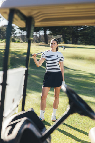 WMNS BRETON KNIT TOP WHITE/NAVY