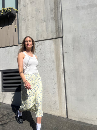 DAWN LILA MIDI SKIRT BUTTER