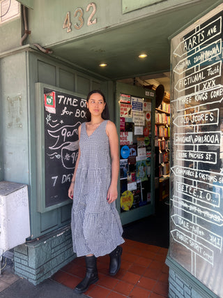 CATALINA FREIDA MAXIDRESS NAVY/CHALK