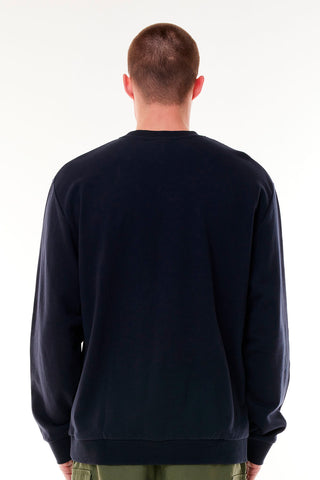 MENS TRUE CREW/BREWED NAVY