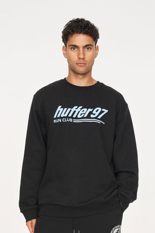 MENS COURT CREW/FASTER BLACK/S