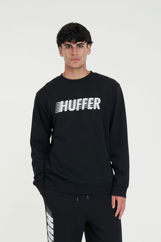 MENS COURT CREW/RUSH BLACK/W