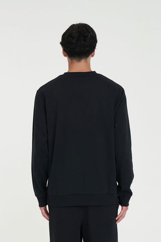 MENS COURT CREW/RUSH BLACK/W