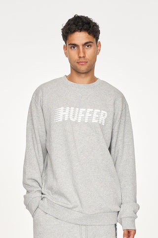 MENS COURT CREW/RUSH GREY MARLE/W