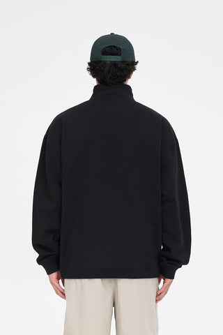 CLUB 1/4 ZIP FLEECE/BUGGIN BLACK