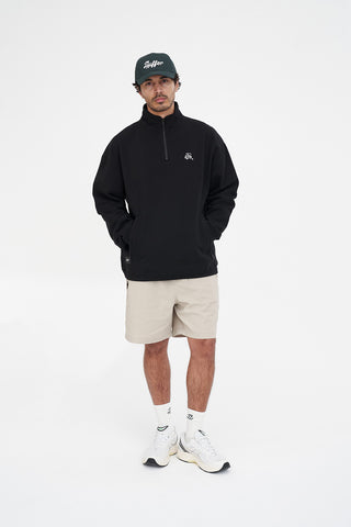 CLUB 1/4 ZIP FLEECE/BUGGIN BLACK