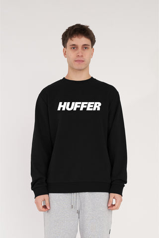 MENS TRUE CREW/OUTLINE BLACK