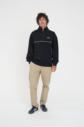 MENS HFR BASIC 1/4 ZIP BLACK
