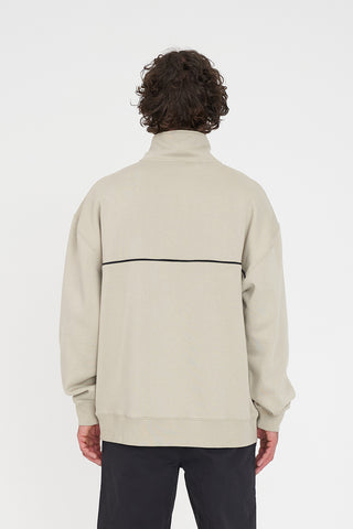 MENS HFR BASIC 1/4 ZIP MOONROCK