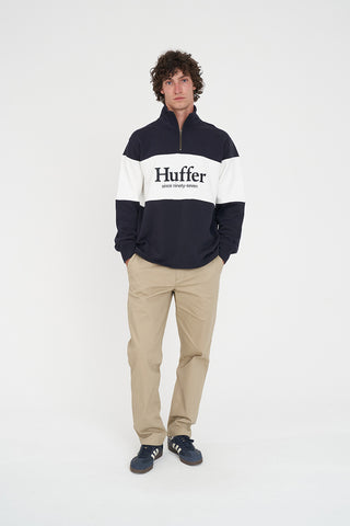 CLASSIC 1/4 ZIP BLOCK JERSEY NAVY