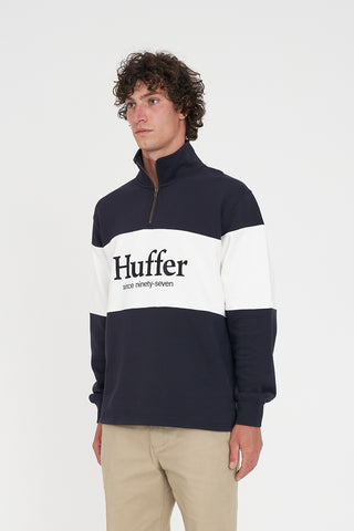 CLASSIC 1/4 ZIP BLOCK JERSEY NAVY