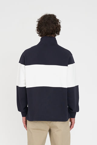 CLASSIC 1/4 ZIP BLOCK JERSEY NAVY