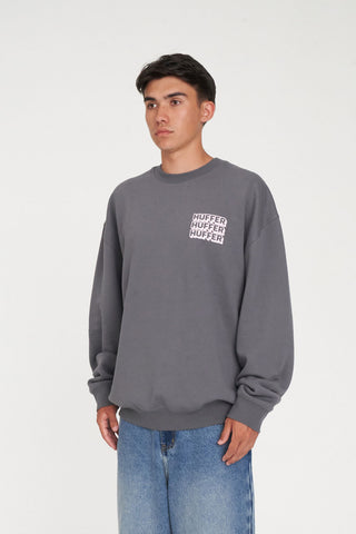 MENS WEEKEND CREW/8-BIT FLINT GREY