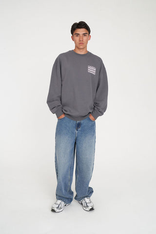 MENS WEEKEND CREW/8-BIT FLINT GREY