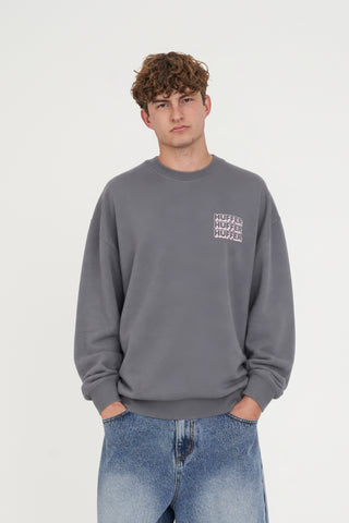 MENS WEEKEND CREW/8-BIT FLINT GREY
