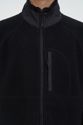 HUSK POLAR FLEECE JACKET BLACK
