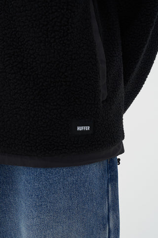 HUSK POLAR FLEECE JACKET BLACK