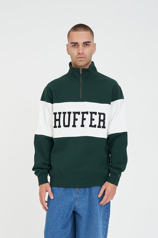PANEL 1/4 ZIP JERSEY/PICK UP EVERGREEN